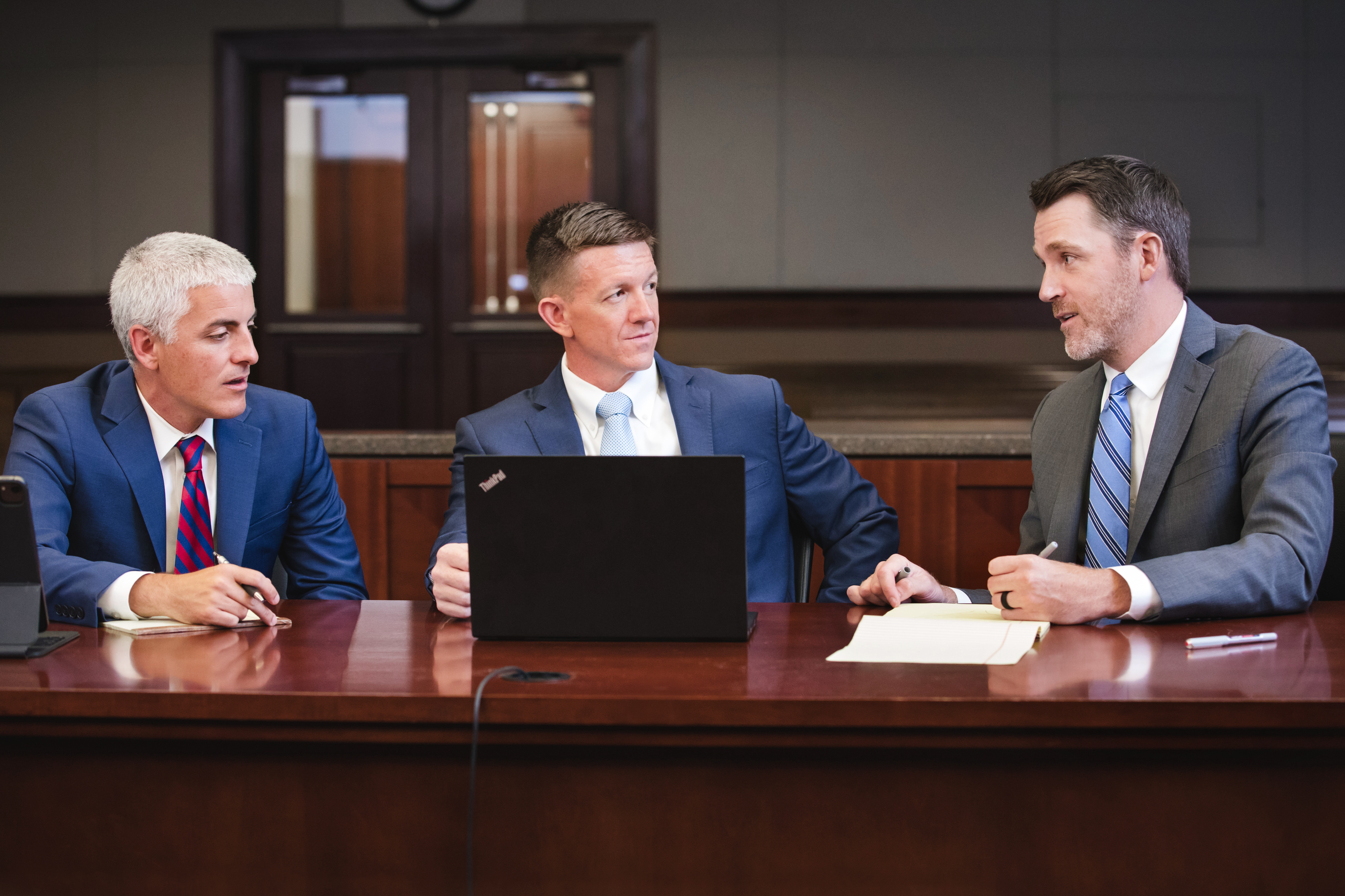 Attorneys Joel Williams, Chase Elleby and Jared Easter